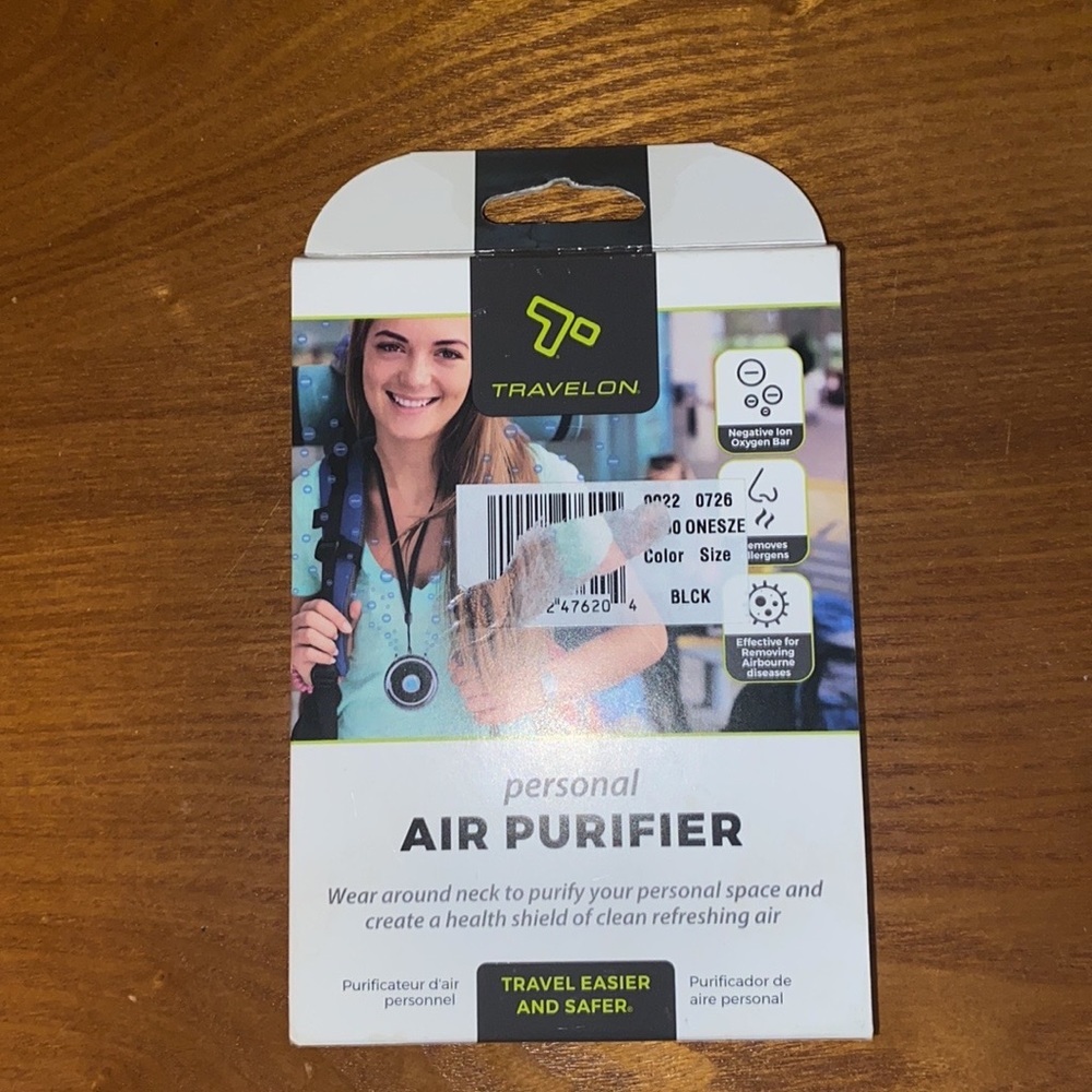 TRAVELON PERSONAL AIR PURIFIER NEW IN BOX